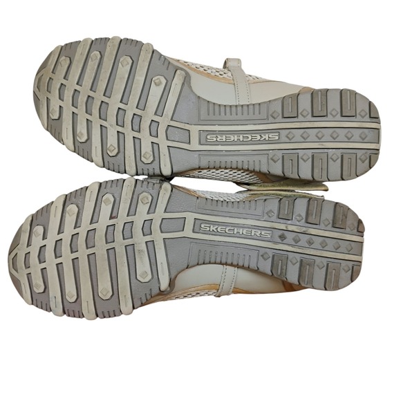 Skechers Shoes Women's Proposal Mary Jane Beige Leather Hook & Loop Size 8.5 - Picture 10 of 11